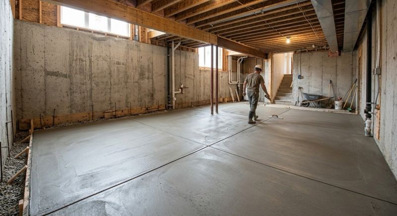 Basement Slab Installation in Sioux City, IA