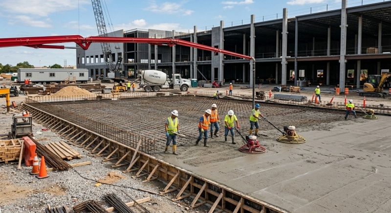 Commercial Slab Construction in South Sioux City, NE