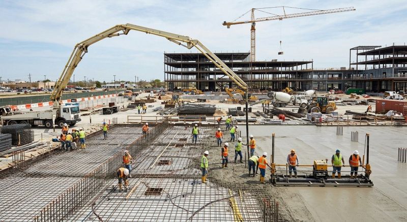 Commercial Slab Installation in Le Mars, IA