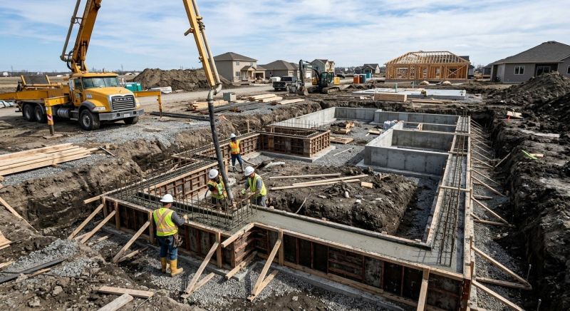 Concrete Foundation Installation in North Sioux City, SD