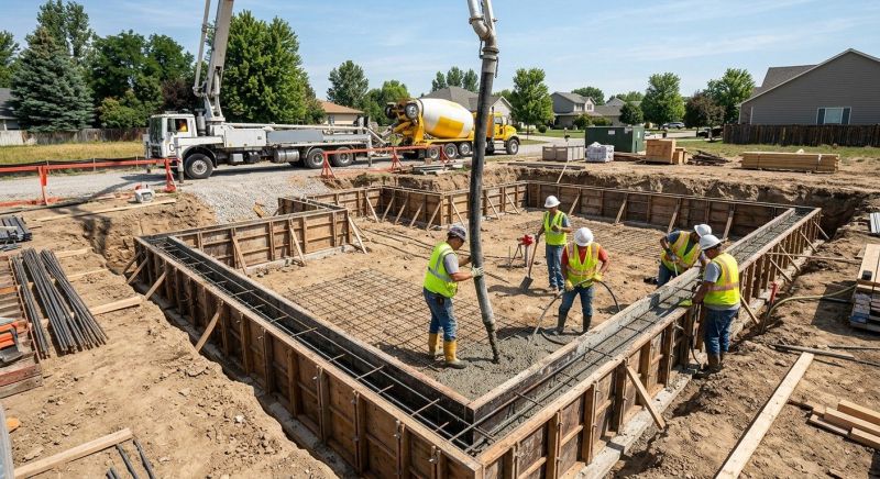 Concrete Foundation Installation in North Sioux City, SD