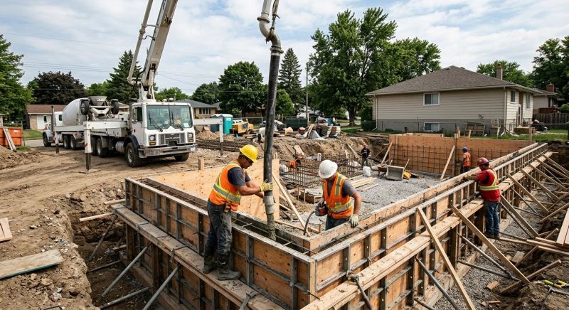 Foundation Pouring in Sioux City, IA