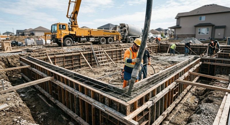 Foundation Wall Pouring in Le Mars, IA