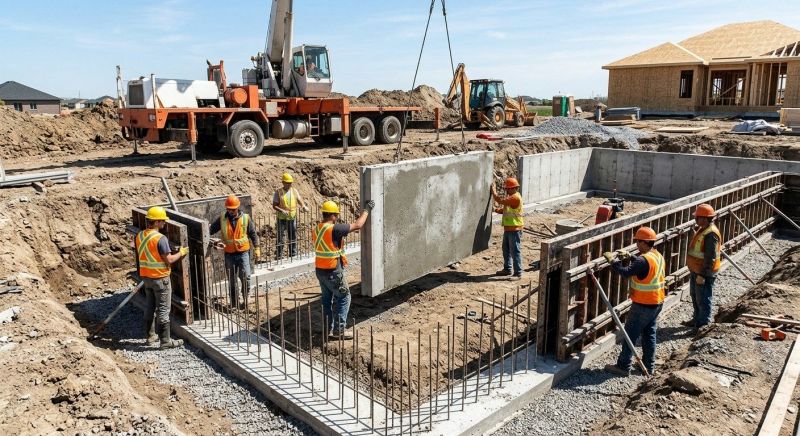 Foundation Wall Pouring in Le Mars, IA